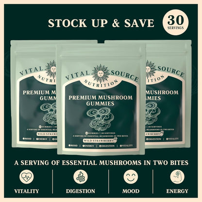 Premium Mushroom Gummies for Vitality™