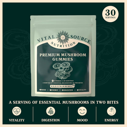 Premium Mushroom Gummies for Vitality™