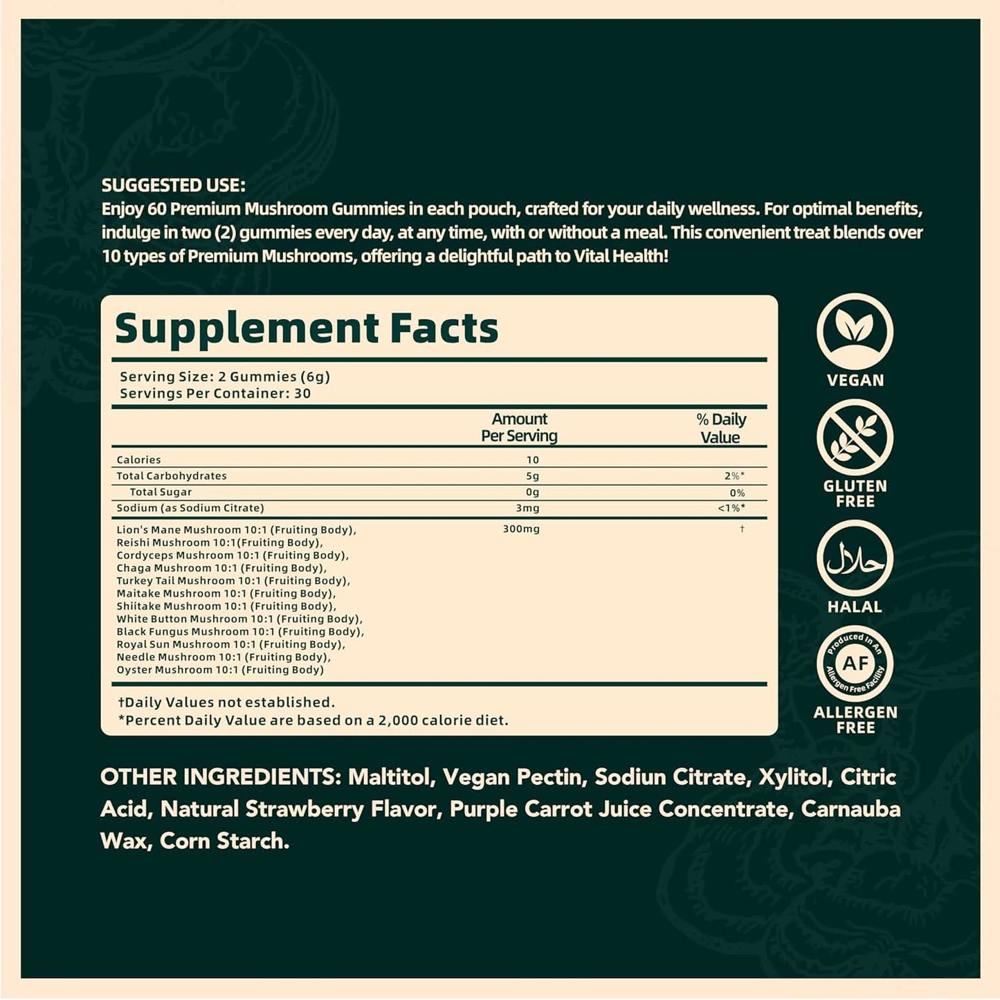 Premium Mushroom Gummies for Vitality™